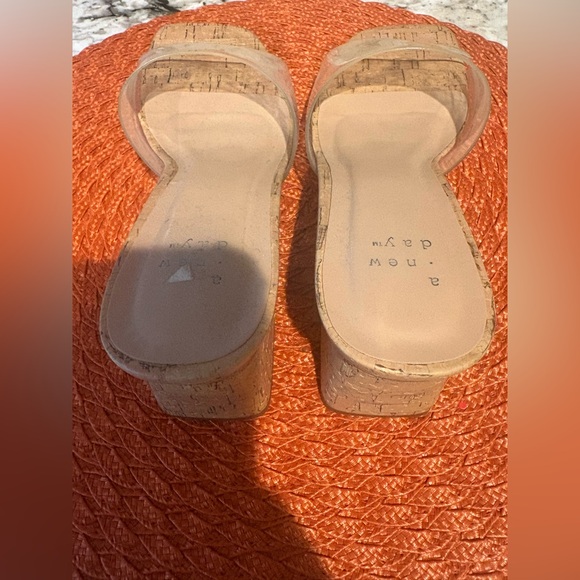 A New Day Women's Clear Cork Sandals - Picture 3 of 4